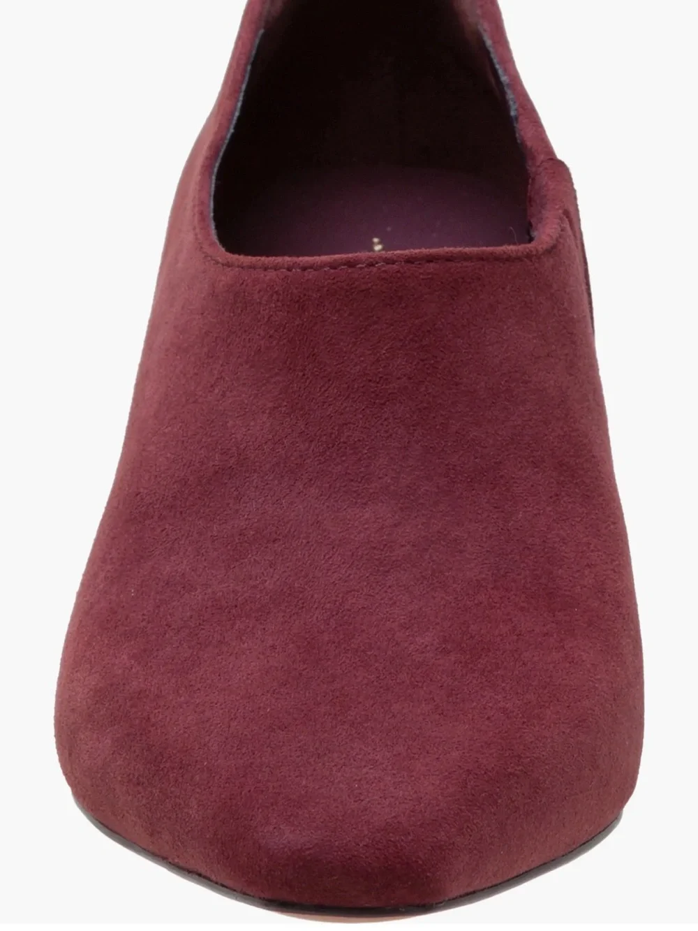 Linea Paolo Simone Burgundy Kid Suede Bootie Tapered Heel Pull On Style Size 9.5